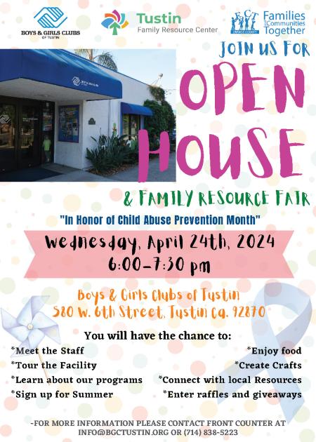 Tustin FRC Open House and Resource Fair