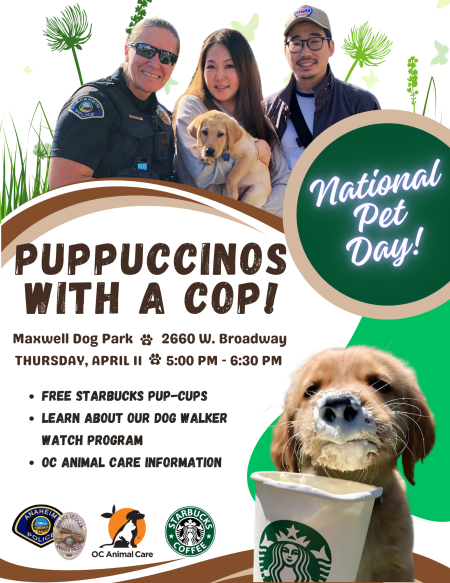 Puppuccinos with a Cop
