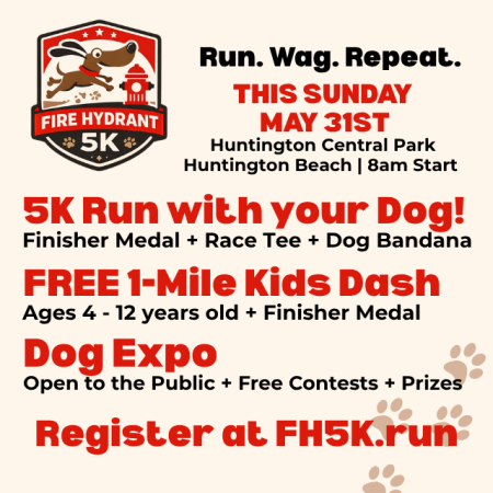 Fire Hydrant 5K and Dog Expo flyer held on May 31, 2026