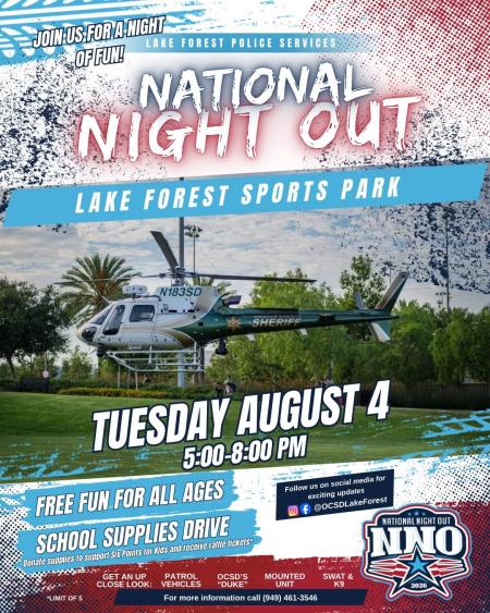 National Night Out Lake Forest 8.4.26